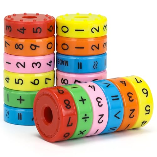 Wukong 3 Stück Mathematik Lernspielzeug Rechenrolle – Rechnen & Mathe Lernen für Kinder – Einschulung Schulanfang Schulkind – Schultüte Füllung Geschenkidee Weihnachten von Wukong