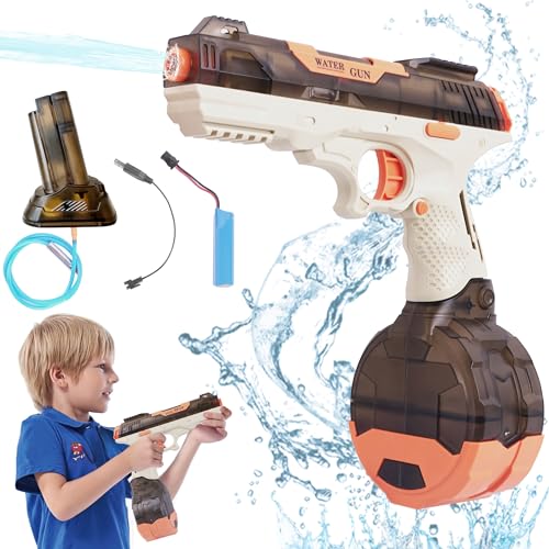 Elektrische Wasserpistole,automatische Wasserspritzpistole für Kinder Erwachsene,2 in 1 Wasserpistole,500ml hohe Kapazität/unbegrenzte Wasserversorgung mit Schlauch,für Sommer Outdoor Strand,Pool Elektrische Wasserpistole,automatische Wasserspritzpistole für Kinder Erwachsene,2 in 1 Wasserpistole,500ml hohe Kapazität/unbegrenzte Wasserversorgung mit Schlauch,für Sommer Outdoor Strand,Pool von Wula