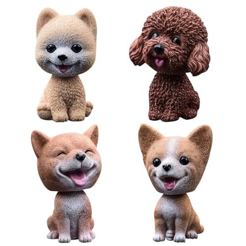 4 Stück Wackelkopffiguren Kunststofferzeugnisse Wackeldackel Wackelkopfhund, Hochemulierter Wackelkopfhund, Kreatives Geschenk Für Liebhaber Für Auto, Schreibtisch,Dekoration, Baby, Kinderspielzeug 4 Stück Wackelkopffiguren Kunststofferzeugnisse Wackeldackel Wackelkopfhund, Hochemulierter Wackelkopfhund, Kreatives Geschenk Für Liebhaber Für Auto, Schreibtisch,Dekoration, Baby, Kinderspielzeug von Wusideday