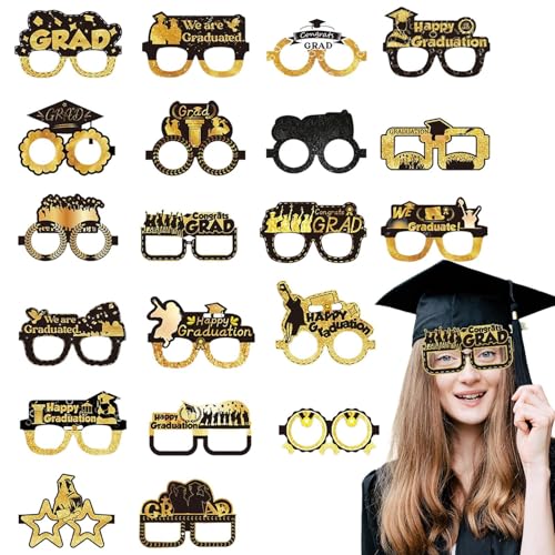 Wusideday Abschlussfeier, Abschlusspapierbrille Rahmen,20 Stücke Klasse von 2025 Foto -Requisiten | Lustige Brille für Partydekorationen Urlaubsbedarf Hausschule Kinder Mädchen Mädchen Wusideday Abschlussfeier, Abschlusspapierbrille Rahmen,20 Stücke Klasse von 2025 Foto -Requisiten | Lustige Brille für Partydekorationen Urlaubsbedarf Hausschule Kinder Mädchen Mädchen von Wusideday
