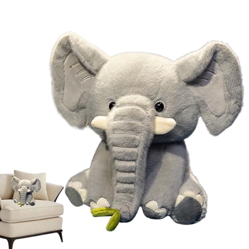 Wusideday Entzückendes Plüsch-Kalb-Elefant-Spielzeug, Elefanten-Stofftier - Elefanten-Plüschspielzeug für Babys - 9,84 Zoll große Elefanten-Plüschpuppe, ultraweiches Stofftier, von Wusideday