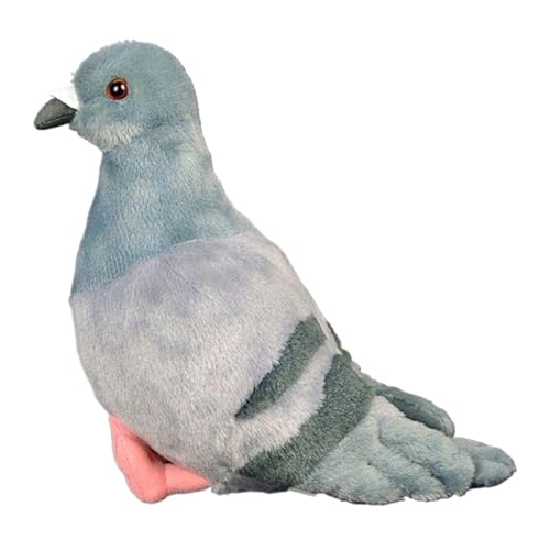 Wusideday Gestopfte Taube | Realistische Deko Puppe Vogel Spielzeug | Kuscheltier Vogel | Für Baby Mädchen Kinderzimmer Ostern Weihnachten Geburtstag Wohnzimmer von Wusideday