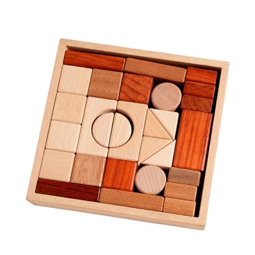 Wusideday Holzbausteine,Pädagogisches Lernspielzeug Für Kinder | Kinder Bauklötze Aus Holz | Für Mädchen Zum Spielen Im Kindergarten von Wusideday