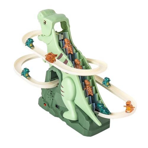 Wusideday Treppensteigen Spielzeug, Elektrische Di-no Slide Track Mit Licht Und Musik, Kinder Dinosaur Climbing Roller Coaster Toy, Elektrische Dinosaurier Track Set Wusideday Treppensteigen Spielzeug, Elektrische Di-no Slide Track Mit Licht Und Musik, Kinder Dinosaur Climbing Roller Coaster Toy, Elektrische Dinosaurier Track Set von Wusideday