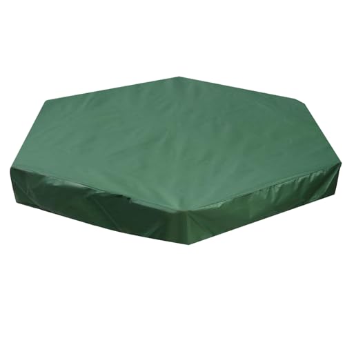 Wuyangcun Sandkastenabdeckung, Oxford-Stoff, sechseckige Form, wasserdicht, staubdicht, grün, für Garten, Hinterhof, Spielplatz (230 x 200 cm) von Wuyangcun