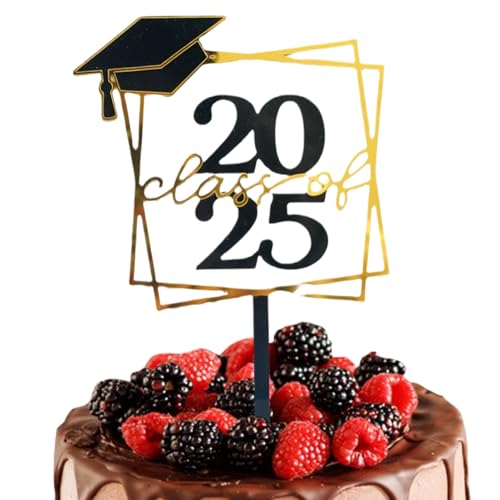 Wuyooprt Abschlussjahrgang 2025 Topper Für Cupcakes - Schwarz Gold Abschluss Deko Topper Für Cupcakes | Fotobox Zubehör Tischdekoration Für Kindergarten Schule Abschlussfeier Wuyooprt Abschlussjahrgang 2025 Topper Für Cupcakes - Schwarz Gold Abschluss Deko Topper Für Cupcakes | Fotobox Zubehör Tischdekoration Für Kindergarten Schule Abschlussfeier von Wuyooprt