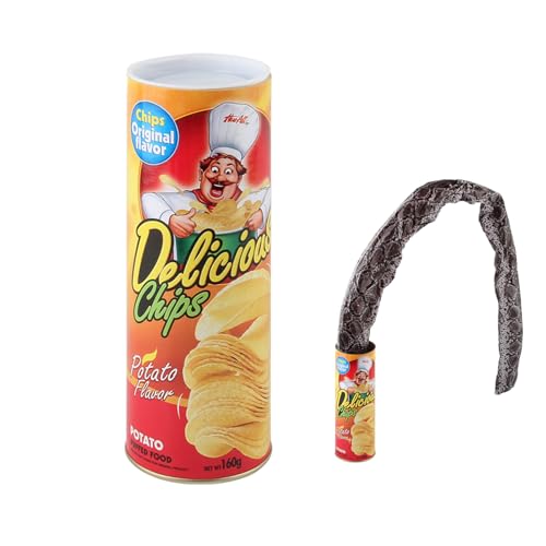 Wuyooprt Kartoffelchip-Schlangenstreich, Schlange in der Streich für Kinder | Realistische Kartoffelchip-Schlange kann überraschen,Knebeln-Streiche, Halloween-Witzspielzeug, verängstigtes, urkomisches Wuyooprt Kartoffelchip-Schlangenstreich, Schlange in der Streich für Kinder | Realistische Kartoffelchip-Schlange kann überraschen,Knebeln-Streiche, Halloween-Witzspielzeug, verängstigtes, urkomisches von Wuyooprt