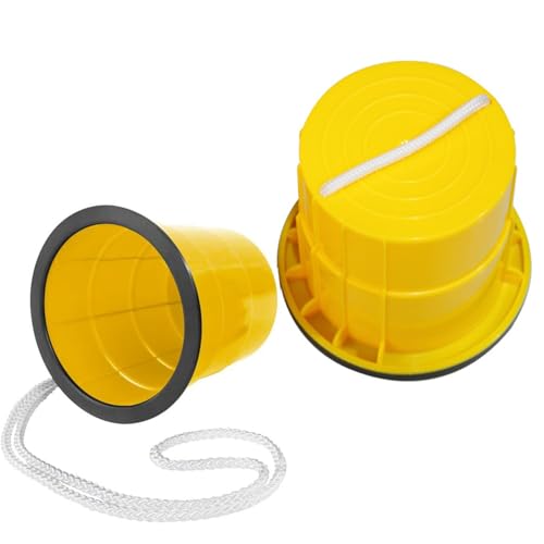 1 Paar Kinder Rutschfeste Stelzen, Laufbecher Beweglichkeit Stelzen, Eimer Stelzen Balance Entwicklung, Spielzeug rutschfeste Stelzen, Für Sensorik Trainer für Kinder, Spiele (Gelb) von Wuzdy