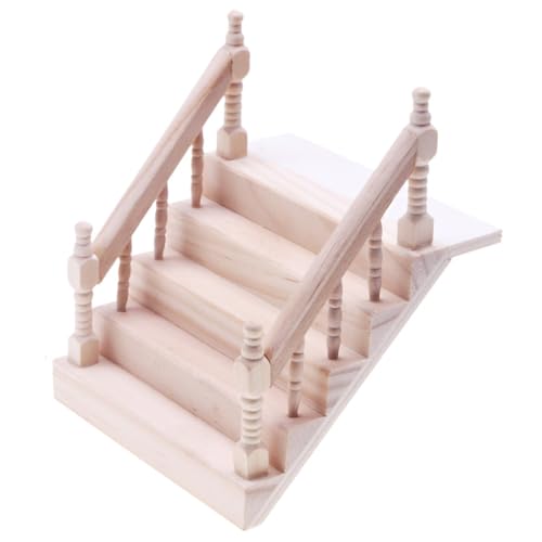 Miniatur Puppenhaus Treppe, Holztreppe Miniatur, Miniatur Treppe mit Handlauf, Puppenhaus Treppe, DIY Puppenstube Zubehör, Wichtel Deko Holz Miniatur, Modellbau Ornamente, Deko Weihnachten Miniatur Puppenhaus Treppe, Holztreppe Miniatur, Miniatur Treppe mit Handlauf, Puppenhaus Treppe, DIY Puppenstube Zubehör, Wichtel Deko Holz Miniatur, Modellbau Ornamente, Deko Weihnachten von Wuzdy