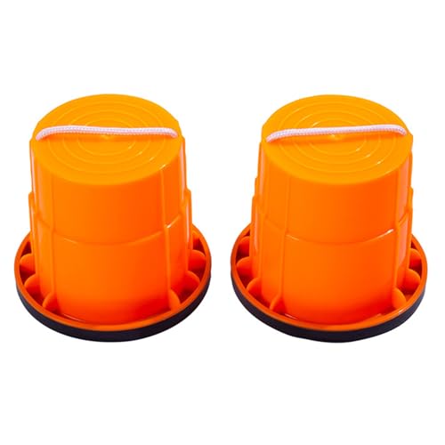 Wuzdy 1 Paar Kinder rutschfeste Stelzen, Laufbecher Beweglichkeit Stelzen, Eimer Stelzen Balance Entwicklung, Spielzeug rutschfeste Stelzen, Für Sensorik Trainer für Kinder, Spiele (Orange) von Wuzdy
