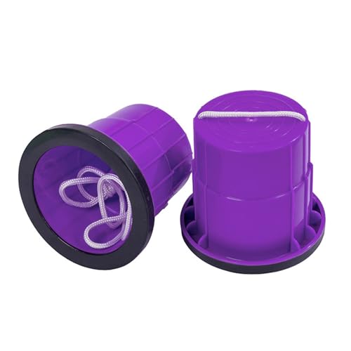 Wuzdy 1 Paar Kinder rutschfeste Stelzen Laufbecher Beweglichkeit Stelzen Eimer Stelzen Balance Entwicklung Spielzeug rutschfeste Stelzen Für Sensorik Trainer für Kinder Spiele (Lila) von Wuzdy