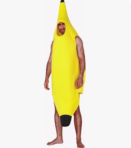 Wvu & Wvo Banana Costume Novelty Fruit Costumes Funny Banana Costume, Karneval Junggesellenabschied Party und Cosplay Halloween, Einheitsgröße Bananenkostüm Wvu & Wvo Banana Costume Novelty Fruit Costumes Funny Banana Costume, Karneval Junggesellenabschied Party und Cosplay Halloween, Einheitsgröße Bananenkostüm von Wvu & Wvo