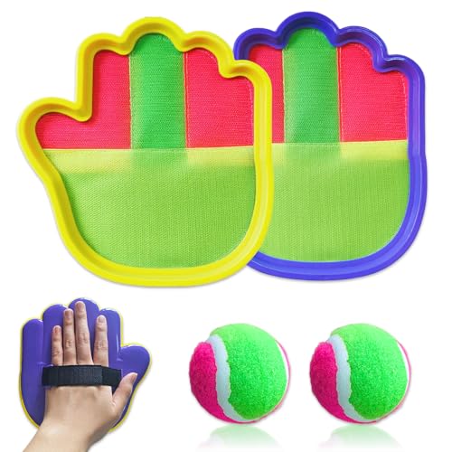 Klettballspiel - Outdoor Spiele für Kinder Wurf- und Fangspiel, Klettball Strandspielzeug Strandspiele mit 2 Fangscheiben 2 Bälle, Gartenspielzeug Kinder ab 3 4 5 6 Jahre, Spiele für Draußen Klettballspiel - Outdoor Spiele für Kinder Wurf- und Fangspiel, Klettball Strandspielzeug Strandspiele mit 2 Fangscheiben 2 Bälle, Gartenspielzeug Kinder ab 3 4 5 6 Jahre, Spiele für Draußen von WwuHua