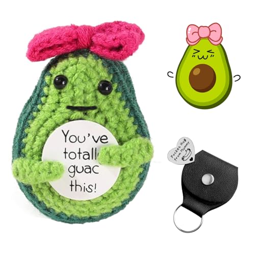 Wxgoqrcn 1 Satz Positiver (Avocado) Pocket Hug Mutmacher Geschenk Positive Geschenke Mutmacher Positiver Bringt Freude und Glücksgefühle Geschenk für Menschen Avocado Kuscheltier von Wxgoqrcn