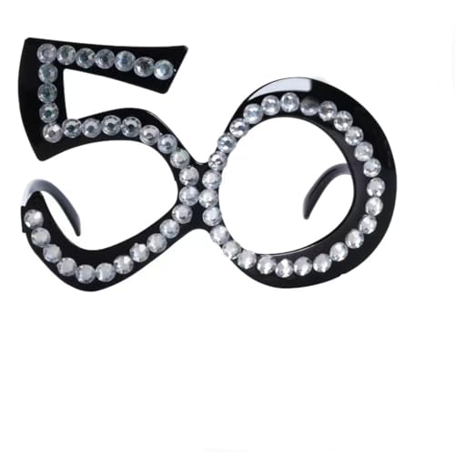 Wxinsheng Geburtstagsbrille,Geburtstag Brille Zum 50,Geburtstagszubehör,Geburtstag Mit Rahmen Aus Strasssteinen Einzigartige Brille,Modische Brille,Unisex für Party dekorationen Jahrestag Wxinsheng Geburtstagsbrille,Geburtstag Brille Zum 50,Geburtstagszubehör,Geburtstag Mit Rahmen Aus Strasssteinen Einzigartige Brille,Modische Brille,Unisex für Party dekorationen Jahrestag von Wxinsheng