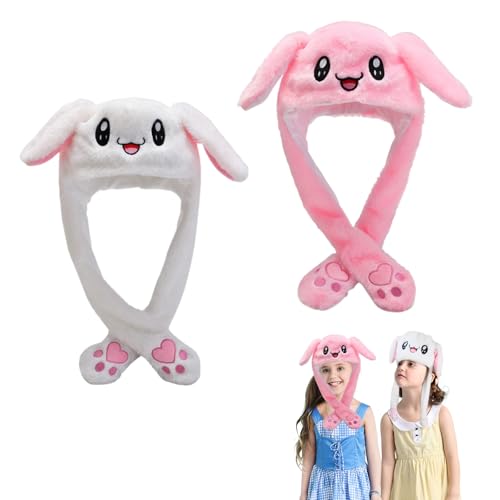 2 PCS Moving Kaninchen Hut, hasenmütze,hut mit beweglichen ohren, rabbit ears hat , Plüsch Tier Ohr Hut, niedlich lustig plüsch hut für Make up Party,Weihnachtsfeier Fasching,Karneval(weiß, rosa) 2 PCS Moving Kaninchen Hut, hasenmütze,hut mit beweglichen ohren, rabbit ears hat , Plüsch Tier Ohr Hut, niedlich lustig plüsch hut für Make up Party,Weihnachtsfeier Fasching,Karneval(weiß, rosa) von Wydexint