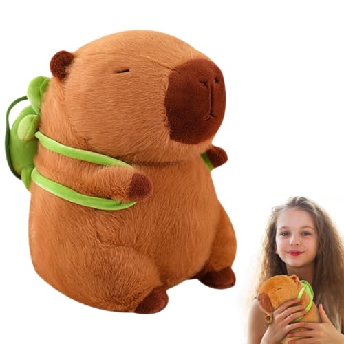 Capybara Rucksack - Niedliche Plushies, Süße Puppe Mit Schildkröte, Plüsch Stofftier Geschenk für Kinder, Jungen, Mädchen, Home Deko (23cm) von Wydexint