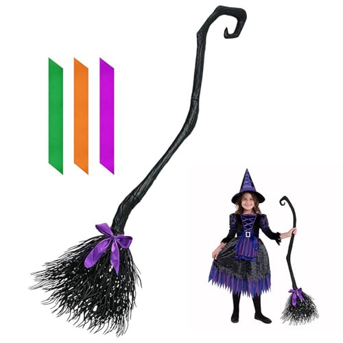 Halloween witch broom, hexe fliegender besen,54.5 inch halloween witch broom, Abnehmbare Besen Requisiten, Halloween Party Hexen Kostüme Zubehör Halloween Deko Outdoor Garten Indoor Party Dekoration Halloween witch broom, hexe fliegender besen,54.5 inch halloween witch broom, Abnehmbare Besen Requisiten, Halloween Party Hexen Kostüme Zubehör Halloween Deko Outdoor Garten Indoor Party Dekoration von Wydexint