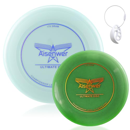 Ultimate frisbee disc 175g, ultimate frisbee profi, ultimate flugscheibe, Nachtfrisbee, Wird mit passender Frisbee-Schnalle für einfachen Transport geliefert, Sport,Strand,Freien Nachtspie（Grün） von Wydexint