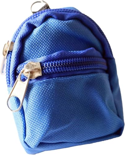 1 x blauer Mini-Puppen-Rucksack, Schultasche, Modell, Puppenhaus-Schulzubehör für Puppenhaus, Simulations-Mini-Schulranzen-Modell, Puppenhaus-Zubehör, Dekor 1 x blauer Mini-Puppen-Rucksack, Schultasche, Modell, Puppenhaus-Schulzubehör für Puppenhaus, Simulations-Mini-Schulranzen-Modell, Puppenhaus-Zubehör, Dekor von Wyjuan