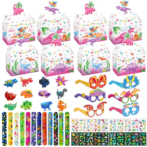 Wylario Dinosaurier-Partytütenfüller für Kinder, 58-teiliges Dinosaurier-Geburtstagsparty-Set mit Armbändern, süßem Brillenring und Tattoo-Dekorationen für Jungen und Mädchen, Geburtstagsparty-Zubehör Wylario Dinosaurier-Partytütenfüller für Kinder, 58-teiliges Dinosaurier-Geburtstagsparty-Set mit Armbändern, süßem Brillenring und Tattoo-Dekorationen für Jungen und Mädchen, Geburtstagsparty-Zubehör von Wylario