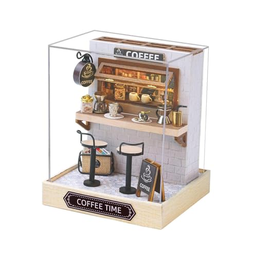 Handgefertigtes Holz Miniatur Ladenmodell Set Für Erwachsene Entspannende Hobbyprojekt Kreatives Zimmer Architektur Modellgebäude Set von Wynrzyj