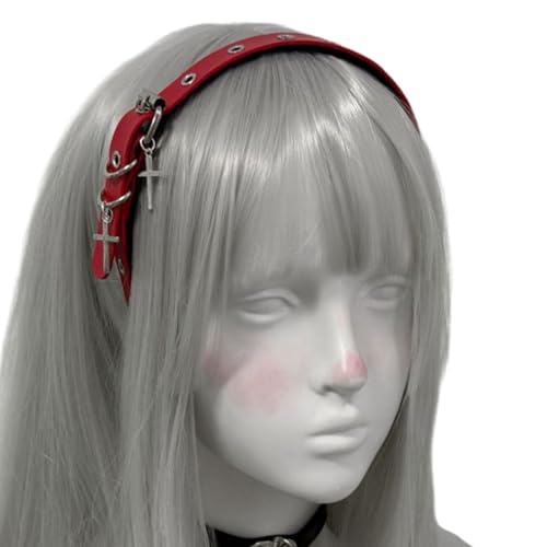 Hot Girl Punk Kreuzt Haare Haop Leder Stirnband Für Cosplay 2000er Mode Unisex Wear Hot Girl Punk Kreuzt Haare Haop Leder Stirnband Für Cosplay 2000er Mode Unisex Wear von Wynrzyj