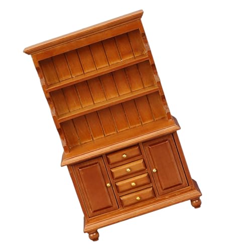 Multipurpose Robuste Holzpuppenhäuser Zubehör 1 12 Skala Miniatur DREI Schichten Bücherregal Für Kinderspielzeiten von Wynrzyj