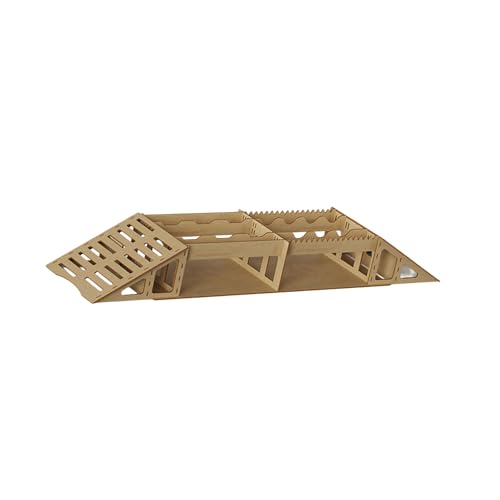 Realistische Gelände Herausforderung Rampen Für Fernbedienungsautoklettern Puzzle Miniatur Holzbrücke Wippe Rampen Set Set Set von Wynrzyj