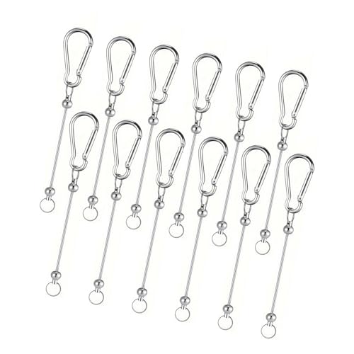 Wynrzyj 12pcs Schlüsselbund Zubehör Blanks Perlen Keychain Schüttgut Perlenkettenstange Für Anhänger DIYS Schmuckherstellung von Wynrzyj