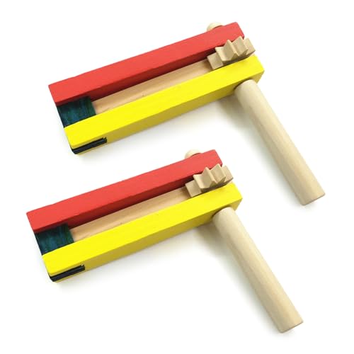 Wynrzyj 2 Stücke Matraca Holzspielzeug Für Kinder Für Haus Und Klassenzimmerspiele Rassel Matraca Spielzeug Für Kinder Interaktives Spiel von Wynrzyj