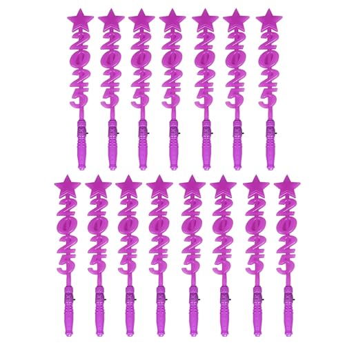 Wynrzyj 2025 Neujahrs LED Zauberstab Leuchten Stabs Sticks Spielzeugset Von 15 Für Kinder Teenager Und Fans Von Fantasy Abenteuern von Wynrzyj