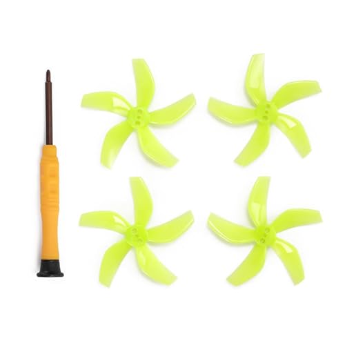 Wynrzyj 4PCS Buntes Paddel 5 Propeller Geräuschloses Stromrauschen Reduktion Niedriger Rauschpropeller Ersatzzubehör Für Drohnen von Wynrzyj