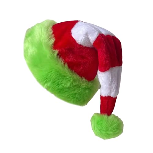 Wynrzyj Festival Weihnachten Santa Hats Striped Plüsch Weihnachtsmann Urlaub Feierlichkeiten Party Accessoire Kopfbedeckung Für Familienversammlung von Wynrzyj