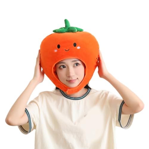 Wynrzyj Kreative Persimmon Kostümkappen Für Kinder Die Sanft Auf Haut Atmungsaktiven Kopfabdeckungen Für Foto Requisiten Für Festivalanlass Persimmon Design Head Cover von Wynrzyj