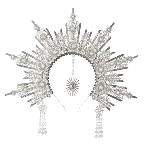 Wynrzyj Medusas Kopfbedeckung Gold Angelic Crowns Mythical Kostüm Mode Accessoire Für Trendige Frauen Halloween Partyzubehör von Wynrzyj