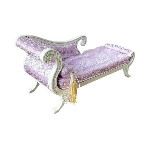 Wynrzyj Miniatur Holz Lounge Bett Für Kreative Puppenhäuser Für 1/12 Maßstab Accessoires Holzpuppenhäuser Möbel Lounger von Wynrzyj
