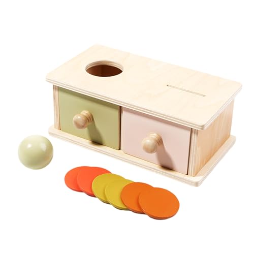 Wynrzyj Multifunktionales Holzmünzkugel Drop Box Bildungsspielzeug Für Vorschulklassenzimmer Kleinkind Aktivität Holz Sensorisches Spielspielzeug von Wynrzyj