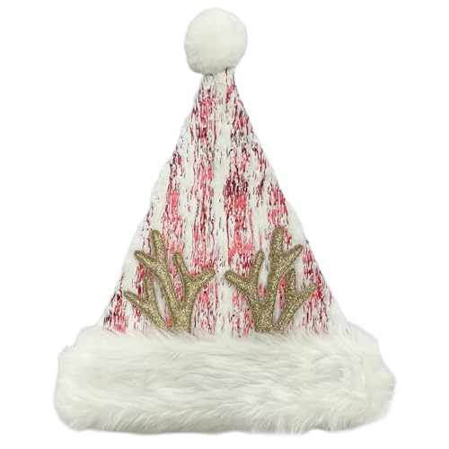 Wynrzyj Pelziger Warmer Weihnachtsmütze Für Erwachsene Unisex Santa Caps Mit Hirschhorn Horn Festival Kostüm Urlaub Dekoration Alle Alterswiederheiliges Accessoire Wynrzyj Pelziger Warmer Weihnachtsmütze Für Erwachsene Unisex Santa Caps Mit Hirschhorn Horn Festival Kostüm Urlaub Dekoration Alle Alterswiederheiliges Accessoire von Wynrzyj