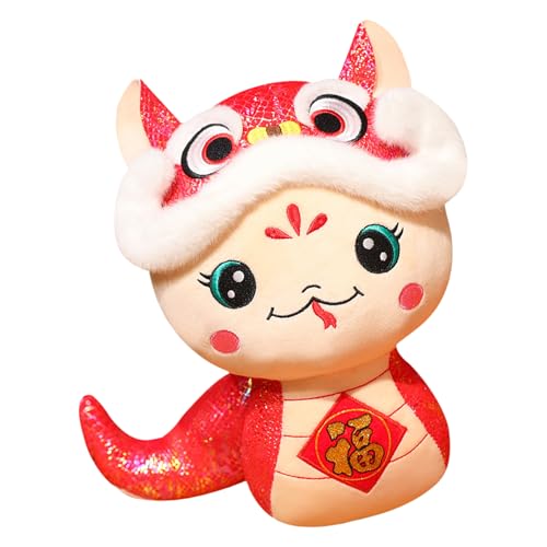 Wynrzyj Schlangenjahr Maskottchen Stofftiere Zodiacs Snake Plüschspielzeug Schöne Stofftiere Plüsch Spielzeugpuppen Neujahr Geburtstagsgeschenk von Wynrzyj