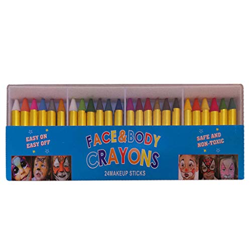 Wynrzyj Sicherheits Gesichtsbemalung Buntstifte Waschkörperpigmente Make Up Buntstift 24-Farben Für Kinder Erwachsene Partybühne Leistung Leistung von Wynrzyj