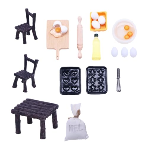 Wynrzyj Tischstühle Spielzeugfigur Model Realistische Backeiger Set Dollhouses Tun DASS Mädchen Geschenkdekorationen Tun Tun Spielset Für Spielset von Wynrzyj