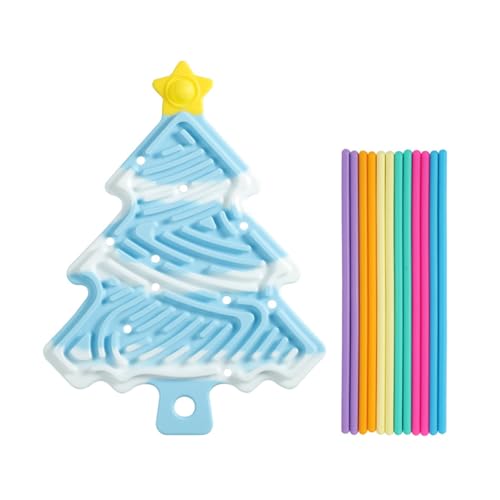 Wynrzyj Weihnachts Sensorisches Aktivitätsbrett Beruhigungsspielzeug Für Stressabbau Neuheit Silikon Weihnachtsbaumpolsterstäbchen Sticks von Wynrzyj