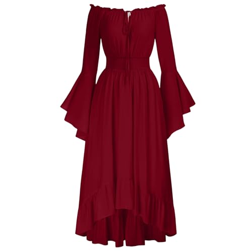 Wyongtao Gothic Kleid Damen Halloween Kostüm Damen Renaissance Kostümkleid Steampunk Kostüm Mittelalter Midirock Viktorianisches Gothic Kleider Halloween Vintage Off-Shoulder Glockenärmeln Kleid Wyongtao Gothic Kleid Damen Halloween Kostüm Damen Renaissance Kostümkleid Steampunk Kostüm Mittelalter Midirock Viktorianisches Gothic Kleider Halloween Vintage Off-Shoulder Glockenärmeln Kleid von Wyongtao