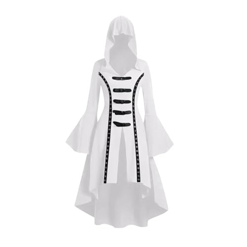 Wyongtao Gothic Kleidung Damen Renaissance Kostüm Damen Mittelalter Kleidung Mittelalterliches Kleid mit Kapuze Langarm Retro Gothic Cosplay für Halloween Karneval S-5XL Wyongtao Gothic Kleidung Damen Renaissance Kostüm Damen Mittelalter Kleidung Mittelalterliches Kleid mit Kapuze Langarm Retro Gothic Cosplay für Halloween Karneval S-5XL von Wyongtao