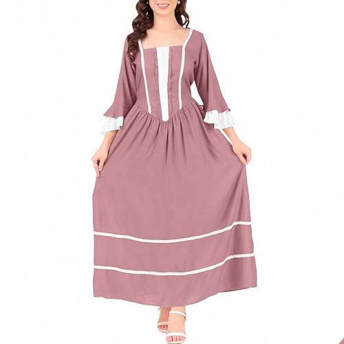 Wyongtao Halloween Kostüm Damen Oktoberfestkleid Einfarbiges Gothic Kleid Mittelalter Kleid Renaissance mit Langärmliges Party Kostüm Bodenlang Vintage Retro Costume Cosplay Damen Wyongtao Halloween Kostüm Damen Oktoberfestkleid Einfarbiges Gothic Kleid Mittelalter Kleid Renaissance mit Langärmliges Party Kostüm Bodenlang Vintage Retro Costume Cosplay Damen von Wyongtao