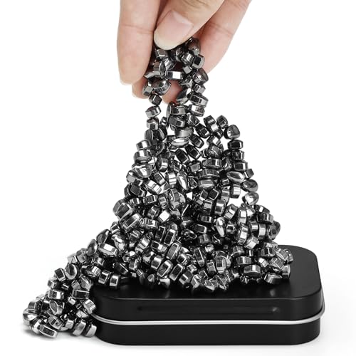 Silber Crack Magnete Magnetsteine Steine 300g (Ungefähr 500 Stück), Stresskiller Magnete Kleine Magnetic Stones Fidget Adhs Spielzeug, Anti Stress Zeitvertreib Geschenkidee von Wzone