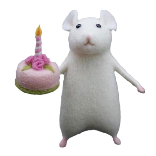 Wzxksoac 2 STK Halloween Maus Handgemachte Wollfilz Weihnachtsmaus Ornament Nadelgefilzte Kürbisse Tiere Dekoration B von Wzxksoac