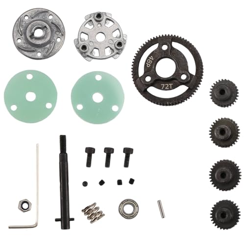 Wzxksoac Metall 0,8 M 48P Stirnrad & Ritzel-Getriebesätze für/Slash 2WD 1/10 RC Automodellteile 72T von Wzxksoac