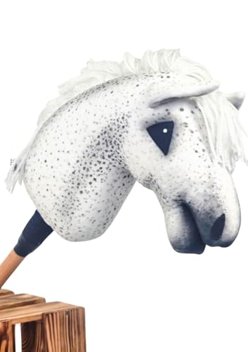 X-Group4th Steckenpferd Hobby Horse - Pferd am Stock Spielzeug für Kinder Plüschpferd Geschenk Größe A3, Stocklänge 45 cm, Tarant2, Weiß mit gepunktet X-Group4th Steckenpferd Hobby Horse - Pferd am Stock Spielzeug für Kinder Plüschpferd Geschenk Größe A3, Stocklänge 45 cm, Tarant2, Weiß mit gepunktet von X-Group4th